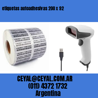 etiquetas autoadhesivas 200 x 92