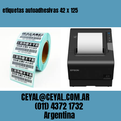 etiquetas autoadhesivas 42 x 125