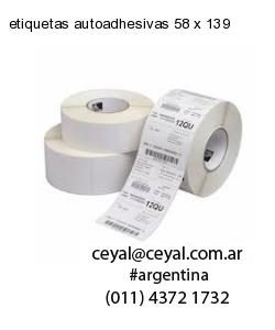 etiquetas autoadhesivas 58 x 139