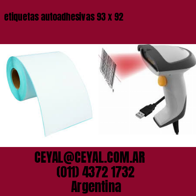 etiquetas autoadhesivas 93 x 92