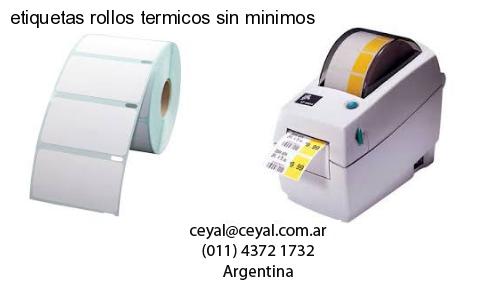 etiquetas rollos termicos sin minimos