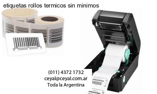 etiquetas rollos termicos sin minimos