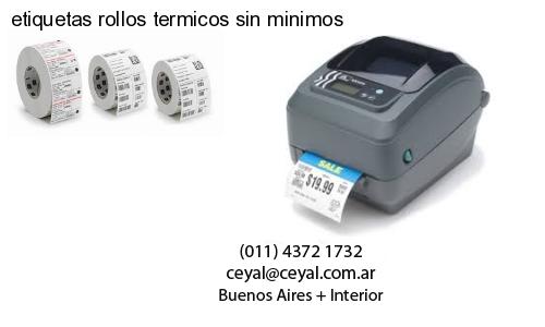 etiquetas rollos termicos sin minimos