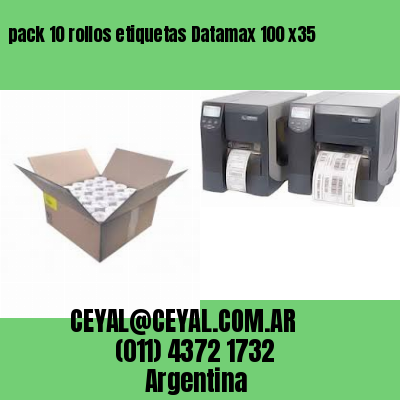 pack 10 rollos etiquetas Datamax 100 x35