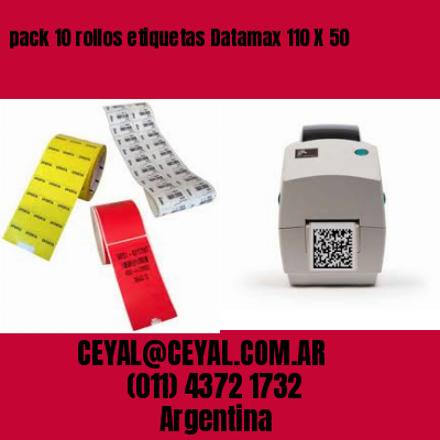 pack 10 rollos etiquetas Datamax 110 X 50