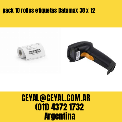 pack 10 rollos etiquetas Datamax 38 x 12