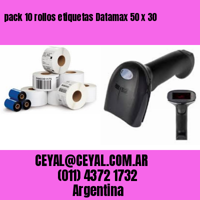 pack 10 rollos etiquetas Datamax 50 x 30