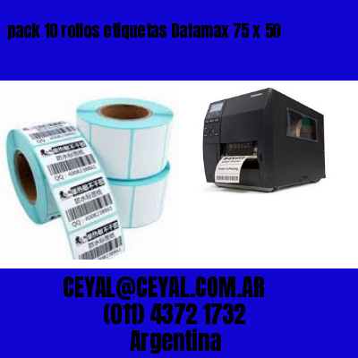 pack 10 rollos etiquetas Datamax 75 x 50