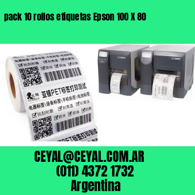 pack 10 rollos etiquetas Epson 100 X 80