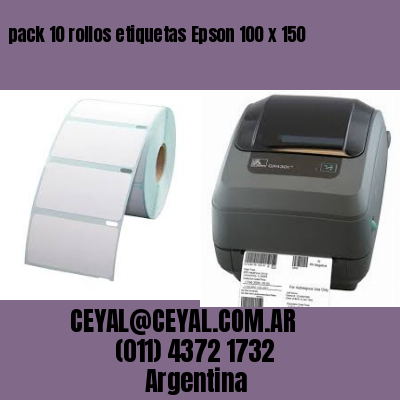 pack 10 rollos etiquetas Epson 100 x 150