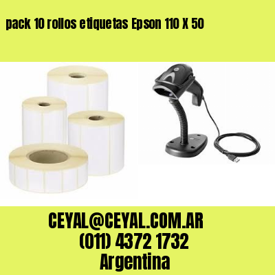 pack 10 rollos etiquetas Epson 110 X 50