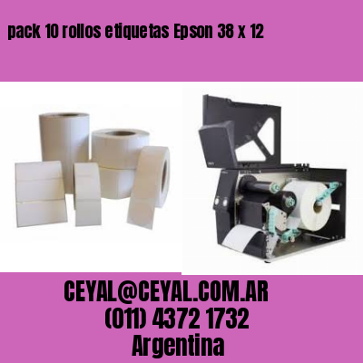 pack 10 rollos etiquetas Epson 38 x 12