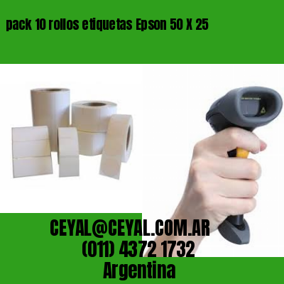 pack 10 rollos etiquetas Epson 50 X 25