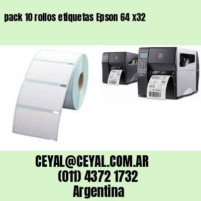 pack 10 rollos etiquetas Epson 64 x32