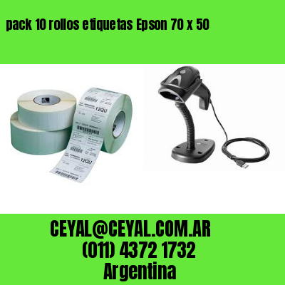 pack 10 rollos etiquetas Epson 70 x 50