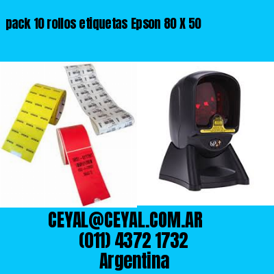 pack 10 rollos etiquetas Epson 80 X 50