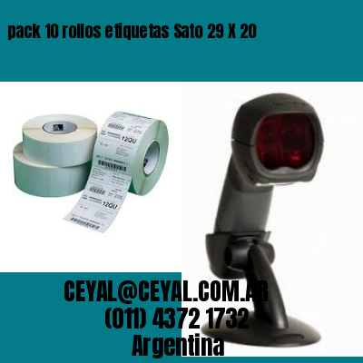 pack 10 rollos etiquetas Sato 29 X 20