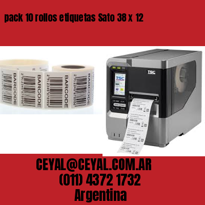 pack 10 rollos etiquetas Sato 38 x 12