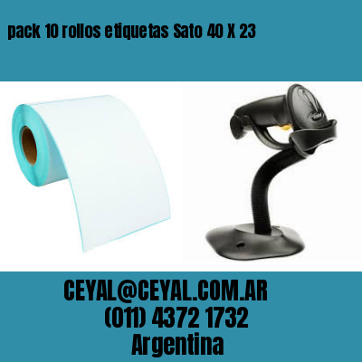 pack 10 rollos etiquetas Sato 40 X 23