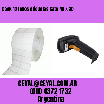 pack 10 rollos etiquetas Sato 40 X 30