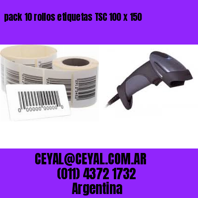 pack 10 rollos etiquetas TSC 100 x 150