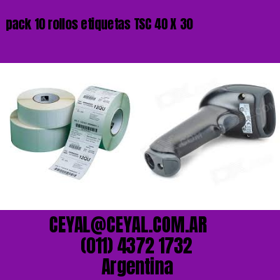 pack 10 rollos etiquetas TSC 40 X 30