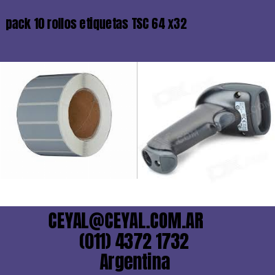 pack 10 rollos etiquetas TSC 64 x32