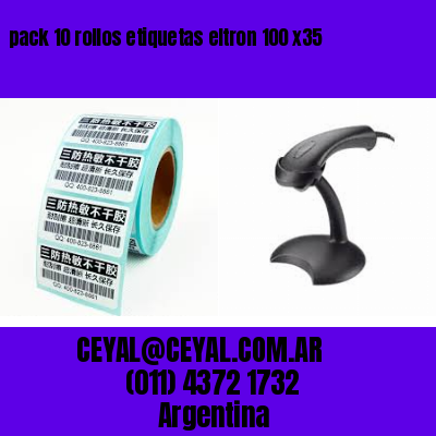 pack 10 rollos etiquetas eltron 100 x35