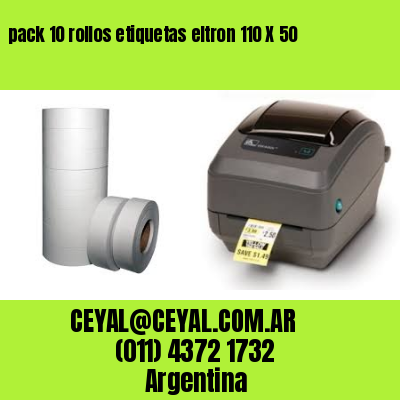 pack 10 rollos etiquetas eltron 110 X 50