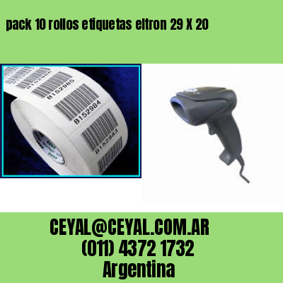 pack 10 rollos etiquetas eltron 29 X 20