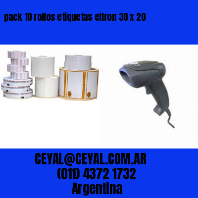 pack 10 rollos etiquetas eltron 30 x 20