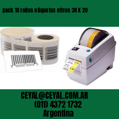 pack 10 rollos etiquetas eltron 38 X 20