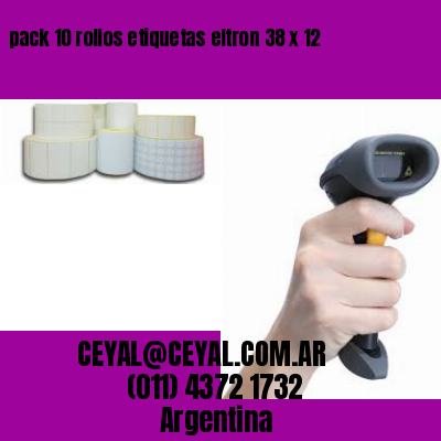 pack 10 rollos etiquetas eltron 38 x 12