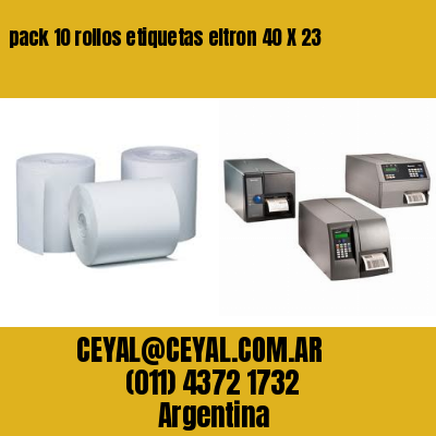 pack 10 rollos etiquetas eltron 40 X 23