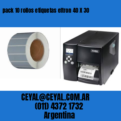 pack 10 rollos etiquetas eltron 40 X 30