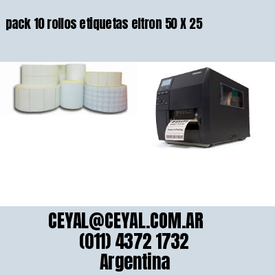 pack 10 rollos etiquetas eltron 50 X 25