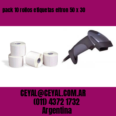 pack 10 rollos etiquetas eltron 50 x 30