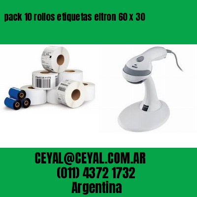 pack 10 rollos etiquetas eltron 60 x 30