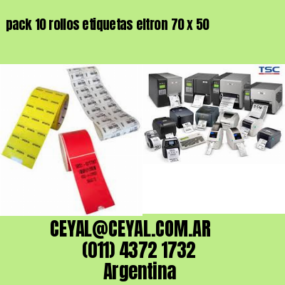 pack 10 rollos etiquetas eltron 70 x 50