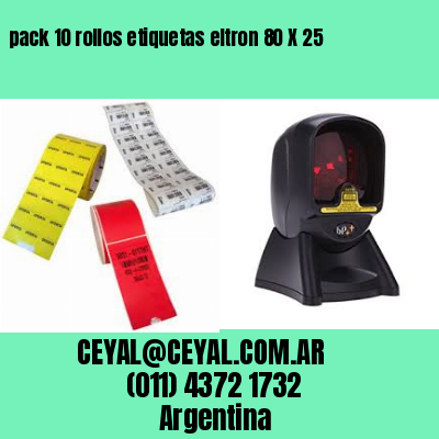 pack 10 rollos etiquetas eltron 80 X 25