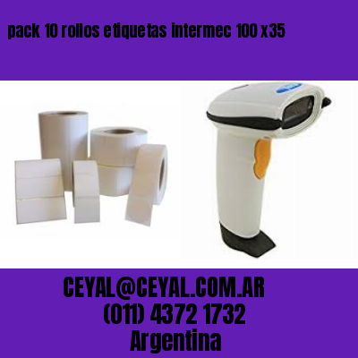 pack 10 rollos etiquetas intermec 100 x35