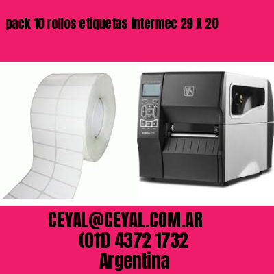 pack 10 rollos etiquetas intermec 29 X 20