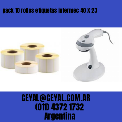 pack 10 rollos etiquetas intermec 40 X 23