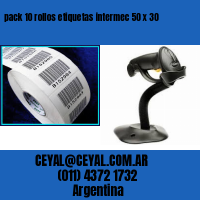 pack 10 rollos etiquetas intermec 50 x 30