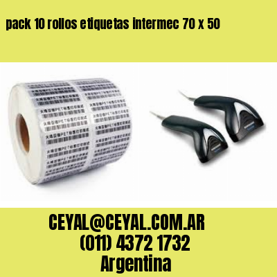 pack 10 rollos etiquetas intermec 70 x 50