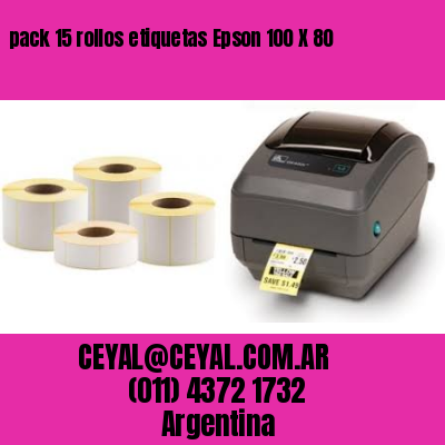 pack 15 rollos etiquetas Epson 100 X 80