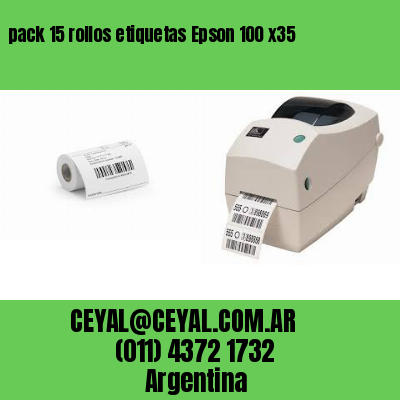 pack 15 rollos etiquetas Epson 100 x35