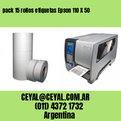 pack 15 rollos etiquetas Epson 110 X 50