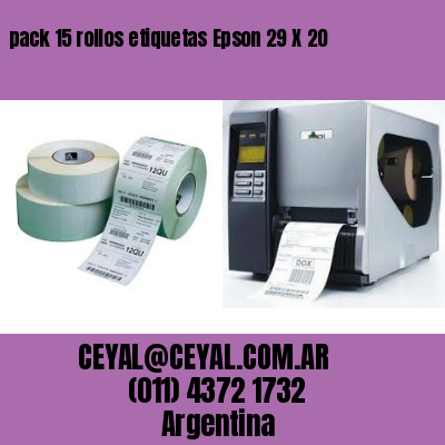 pack 15 rollos etiquetas Epson 29 X 20