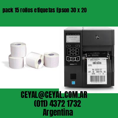 pack 15 rollos etiquetas Epson 30 x 20